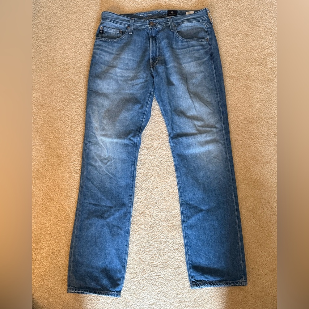 Men’s AG Adriano Goldschmied Everett Slim Straight Jeans 34 x 32